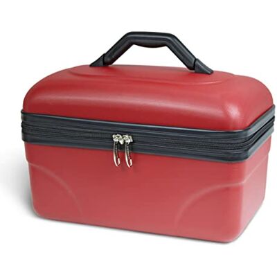 KINSTON Vanity Trousse de Toilette Voyage cosmétiques - Grande capacité, Rouge, Petit Modèle, Vanity KINSTON Vanity Trousse de Toilette Voyage cosmétiques - Grande capacité, Rouge, Petit Modèle, Vanity