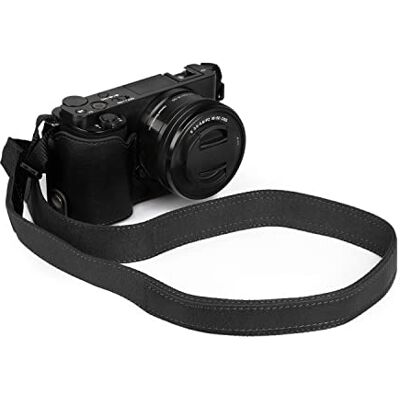 MegaGear Ever Ready Demi-étui en Cuir véritable Compatible avec Sony ZV-E10 Noir MegaGear Ever Ready Demi-étui en Cuir véritable Compatible avec Sony ZV-E10 Noir