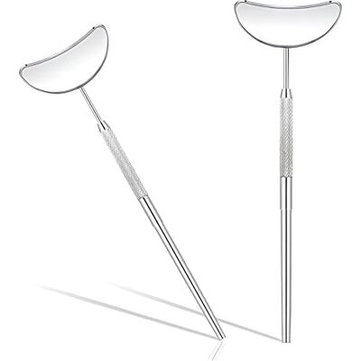 XXL Lashes Miroir ergonomique pour les cils, miroir demi-lune pour les extensions de cils, miroir de dentiste, accessoire de pose de cils XXL Lashes Miroir ergonomique pour les cils, miroir demi-lune pour les extensions de cils, miroir de dentiste, accessoire de pose de cils