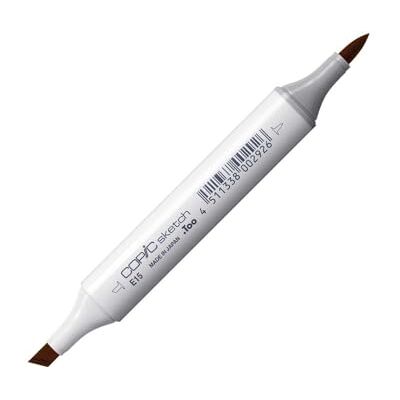 Copic Sketch Marqueur à pointe moyenne type E – 15 Dark Suntan – Marqueur pinceau professionnel à base d'alcool – Avec pointe Super Brush Copic Sketch Marqueur à pointe moyenne type E – 15 Dark Suntan – Marqueur pinceau professionnel à base d'alcool – Avec pointe Super Brush