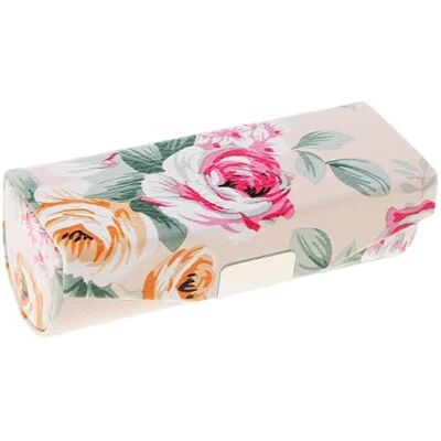 HWJFDC Porte-rouge à lèvres en cuir avec motif fleur miroir, beige, One Size HWJFDC Porte-rouge à lèvres en cuir avec motif fleur miroir, beige, One Size