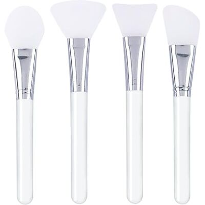 ISSANG Lot de 4 pinceaux de masque en silicone pour le visage, applicateur de masque facial, outil de beauté pour le bricolage, masque pour les yeux, soins de la peau ISSANG Lot de 4 pinceaux de masque en silicone pour le visage, applicateur de masque facial, outil de beauté pour le bricolage, masque pour les yeux, soins de la peau