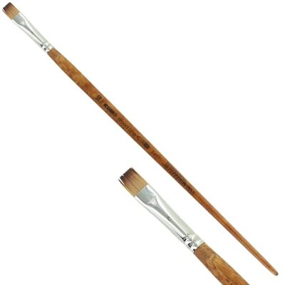 KUM Wood Line 5125711 Pinceau plat pour acrylique et huile Taille 10 KUM Wood Line 5125711 Pinceau plat pour acrylique et huile Taille 10