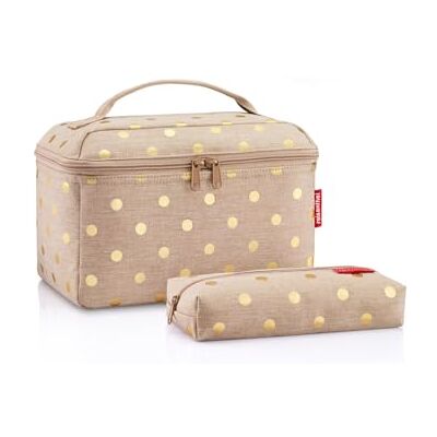reisenthel beautycase Set Notre coffret cadeau composé d'une trousse de beauté et d'une trousse rectangulaire pour les jours fériés, Café À Pois Métallisés, Taille unique reisenthel beautycase Set Notre coffret cadeau composé d'une trousse de beauté et d'une trousse rectangulaire pour les jours fériés, Café À Pois Métallisés, Taille unique