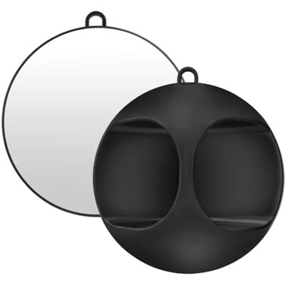 Astralong Miroir à main, miroir de coiffure, miroir de coiffure, professionnel portable, à la main, noir, rond, miroir, à la main, pour coiffeur, salon et esthéticiennes, 28 cm Astralong Miroir à main, miroir de coiffure, miroir de coiffure, professionnel portable, à la main, noir, rond, miroir, à la main, pour coiffeur, salon et esthéticiennes, 28 cm
