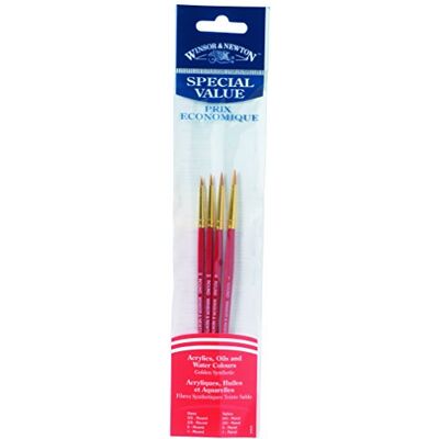 Winsor & Newton Winsor&Newton Trousse 3 Pinceaux en Martre Manche Courte Rond N 00, 0, 1 Winsor & Newton Winsor&Newton Trousse 3 Pinceaux en Martre Manche Courte Rond N 00, 0, 1