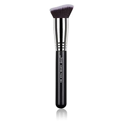 Jessup B083-083 Brosse de maquillage professionnelle pour cheveux synthétiques noirs/argent1 Jessup B083-083 Brosse de maquillage professionnelle pour cheveux synthétiques noirs/argent1