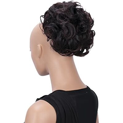 CAISHA Chignon Postiche Tresse Chignon Chignon Hepburn Attache Cheveux Chignons Mélange Brun Foncé HK110 CAISHA Chignon Postiche Tresse Chignon Chignon Hepburn Attache Cheveux Chignons Mélange Brun Foncé HK110
