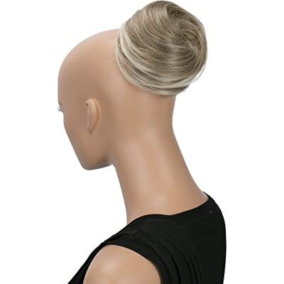 CAISHA Chignon Postiche Natte Hepburn-Bun Choucho Avoir Les Cheveux Relevés Mélange Blond Foncé DC18 CAISHA Chignon Postiche Natte Hepburn-Bun Choucho Avoir Les Cheveux Relevés Mélange Blond Foncé DC18
