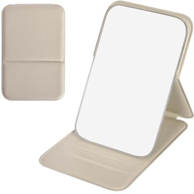 Naapesi Miroir de poche et de table, 11 x 7 cm, miroir pliable portable, parfait pour se raser ou appliquer maquillage Naapesi Miroir de poche et de table, 11 x 7 cm, miroir pliable portable, parfait pour se raser ou appliquer maquillage
