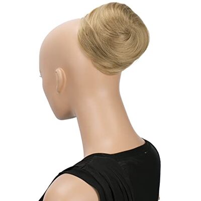 CAISHA Chignon Postiche Natte Hepburn-Bun Choucho Avoir Les Cheveux Relevés Blond Naturel DC15 CAISHA Chignon Postiche Natte Hepburn-Bun Choucho Avoir Les Cheveux Relevés Blond Naturel DC15