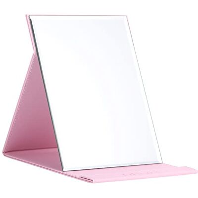 DUcare Leather Craft Miroir de maquillage sur pied Super HD Grand miroir compact pour bureau, maison, camping, voyage – Rose DUcare Leather Craft Miroir de maquillage sur pied Super HD Grand miroir compact pour bureau, maison, camping, voyage – Rose