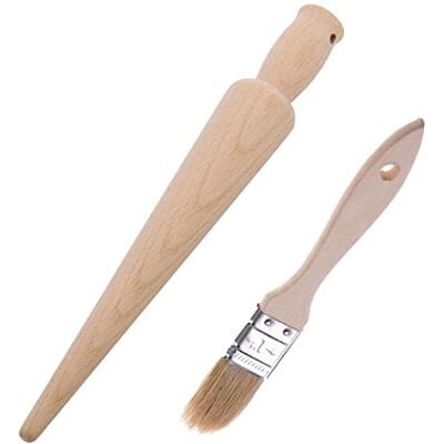 Westmark Set : 1 moule à gaufres + 1 pinceau à pâtisserie en bois marron clair Woody 300522E6 Westmark Set : 1 moule à gaufres + 1 pinceau à pâtisserie en bois marron clair Woody 300522E6