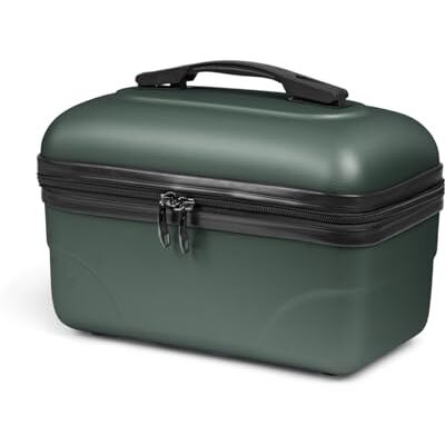 KINSTON Vanity Trousse de Toilette Cosmétiques, Rigide avec Poignée, Organisateur de Voyage, Boîte de Rangement Grande capacité (Vert Anglais/Modèle Standard) KINSTON Vanity Trousse de Toilette Cosmétiques, Rigide avec Poignée, Organisateur de Voyage, Boîte de Rangement Grande capacité (Vert Anglais/Modèle Standard)