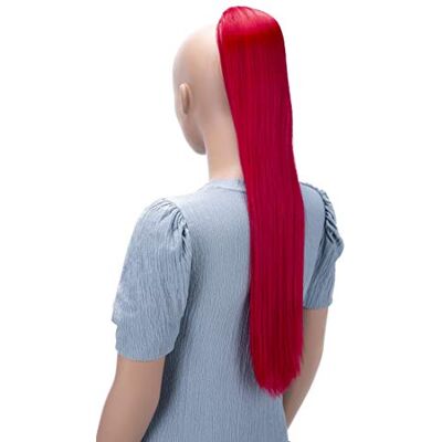 CAISHA Postiche 65cm Extensions En cheveux Synthétiques Lisse Tresse avec Cordon De Serrage Rouge PH616 CAISHA Postiche 65cm Extensions En cheveux Synthétiques Lisse Tresse avec Cordon De Serrage Rouge PH616