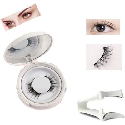 LOUPKC Kit de cils magnétiques sans eye-liner Faux cils magnétiques aspect naturel Kit de cils magnétiques réutilisables Sans colle Faux cils en vison avec aimants(D) LOUPKC Kit de cils magnétiques sans eye-liner Faux cils magnétiques aspect naturel Kit de cils magnétiques réutilisables Sans colle Faux cils en vison avec aimants(D)