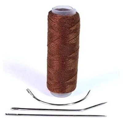 hair2heart Outils d'extension Ensemble Tressier avec aiguille et fil pour la méthode d'extension tissage, pour les extensions de cheveux, pour attacher les tresses brun clair hair2heart Outils d'extension Ensemble Tressier avec aiguille et fil pour la méthode d'extension tissage, pour les extensions de cheveux, pour attacher les tresses brun clair