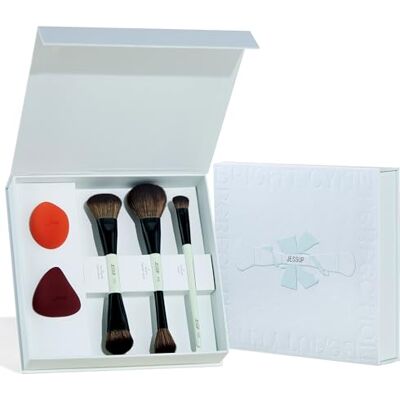 Jessup Pinceaux Maquillage Visage avec Éponge Maquillage, 3pcs Pinceaux Maquillages Double Embout pour Fond de Teint Contour Blush Surligneur Anti-cernes Kit Pinceau avec Coffret Cadeau,T510 Jessup Pinceaux Maquillage Visage avec Éponge Maquillage, 3pcs Pinceaux Maquillages Double Embout pour Fond de Teint Contour Blush Surligneur Anti-cernes Kit Pinceau avec Coffret Cadeau,T510