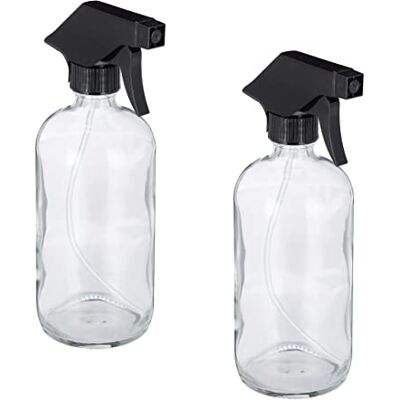 Relaxdays Pulvérisateur en verre, lot de 2, 500 ml, rechargeable, vaporisateur vide, brumisateur, spray, transparent Relaxdays Pulvérisateur en verre, lot de 2, 500 ml, rechargeable, vaporisateur vide, brumisateur, spray, transparent