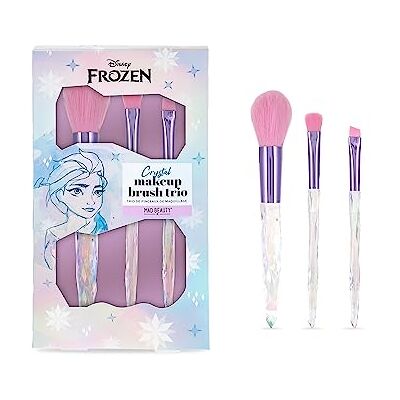 MAD Beauty Disney La Reine des Neiges Elsa Icy Touch Trio de pinceaux cosmétiques pour anniversaire de 10 ans, trois pinceaux de maquillage, cadeaux cosmétiques et soins personnels MAD Beauty Disney La Reine des Neiges Elsa Icy Touch Trio de pinceaux cosmétiques pour anniversaire de 10 ans, trois pinceaux de maquillage, cadeaux cosmétiques et soins personnels