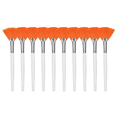 Fockety Pinceaux applicateurs de masque facial, en forme d'éventail, exquise en forme d'éventail, brosses de masque facial en fibres fines super douces 10Pcs, confortables pour les masques faciaux Fockety Pinceaux applicateurs de masque facial, en forme d'éventail, exquise en forme d'éventail, brosses de masque facial en fibres fines super douces 10Pcs, confortables pour les masques faciaux