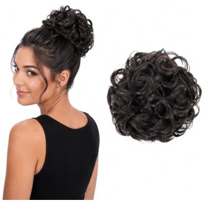 CAISHA Chignon Postiche Tresse Chignon Chignon Hepburn Attache Cheveux Chignons Brune HK105 CAISHA Chignon Postiche Tresse Chignon Chignon Hepburn Attache Cheveux Chignons Brune HK105