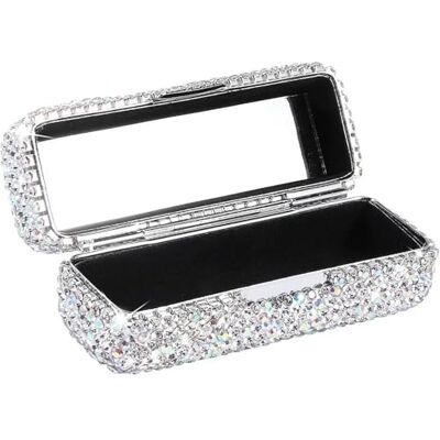 SHBHWS Mini sac à rouge à lèvres tendance sac de rangement créatif brillant à lèvres mignon housse de protection avec miroir femme, blanc, One Size SHBHWS Mini sac à rouge à lèvres tendance sac de rangement créatif brillant à lèvres mignon housse de protection avec miroir femme, blanc, One Size