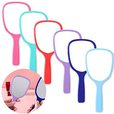 PMELCXD 6 Pièces Miroirs à Main de Maquillage avec Poignée Miroir de Maquillage de Voyage Miroir Cosmétique de Poche Miroir de Vanité Portable pour Camping, Maison, 7 Pouces de Long, 6 Couleurs PMELCXD 6 Pièces Miroirs à Main de Maquillage avec Poignée Miroir de Maquillage de Voyage Miroir Cosmétique de Poche Miroir de Vanité Portable pour Camping, Maison, 7 Pouces de Long, 6 Couleurs