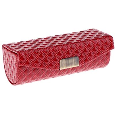Easnea Étui à rouge à lèvres en cuir synthétique pour femme avec miroir, support de rouge à lèvres, support de rouge à lèvres pour sac à main, organisateur de rangement de maquillage de voyage, rouge, Easnea Étui à rouge à lèvres en cuir synthétique pour femme avec miroir, support de rouge à lèvres, support de rouge à lèvres pour sac à main, organisateur de rangement de maquillage de voyage, rouge,