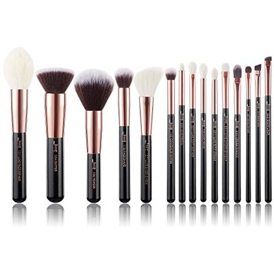Jessup Lot pinceaux maquillages professionnels,set pinceaux maquillage rose doré 15pcs pinceau fond de tient,fard à paupières,poudre,définition et contours,eyeliner,pinceau pour yeux et visage,T160 Jessup Lot pinceaux maquillages professionnels,set pinceaux maquillage rose doré 15pcs pinceau fond de tient,fard à paupières,poudre,définition et contours,eyeliner,pinceau pour yeux et visage,T160