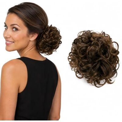 CAISHA Chignon Postiche Tresse Chignon Chignon Hepburn Attache Cheveux Chignons Marron HK109 CAISHA Chignon Postiche Tresse Chignon Chignon Hepburn Attache Cheveux Chignons Marron HK109
