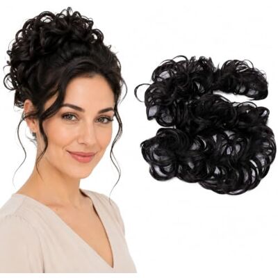 CAISHA XXL Postiche Choucho Avoir Les Cheveux Relevés Volumineux Bouclé Chignon Marron Foncé HW21 CAISHA XXL Postiche Choucho Avoir Les Cheveux Relevés Volumineux Bouclé Chignon Marron Foncé HW21