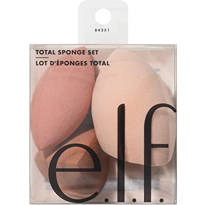 e.l.f. Set d’éponges e.l.f Total : Éponges à maquillage polyvalentes pour un rendu impeccable, utilisables avec poudre, anticernes ou fond de teint liquide, véganes et certifiées sans cruauté animale. e.l.f. Set d’éponges e.l.f Total : Éponges à maquillage polyvalentes pour un rendu impeccable, utilisables avec poudre, anticernes ou fond de teint liquide, véganes et certifiées sans cruauté animale.