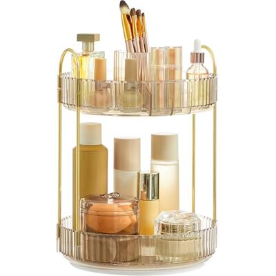 SONGMICS Organisateur de Maquillage Organisateur de Maquillage Rotatif Rond 3 Niveaux Rangement Cosmétique Coiffeuse Ajustable Idée Cadeau SONGMICS Organisateur de Maquillage Organisateur de Maquillage Rotatif Rond 3 Niveaux Rangement Cosmétique Coiffeuse Ajustable Idée Cadeau