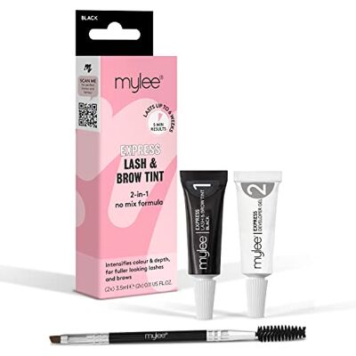MYLEE Express Kit 2 en 1 sans mélange pour cils et sourcils Teinte + Gel Developer + Pinceau double face pour cils et sourcils professionnel longue durée semi-permanent Noir Teinte + Gel Developer + Pinceau Double Face Professionnel Cils et Sourcils Dur MYLEE Express Kit 2 en 1 sans mélange pour cils et sourcils Teinte + Gel Developer + Pinceau double face pour cils et sourcils professionnel longue durée semi-permanent Noir Teinte + Gel Developer + Pinceau Double Face Professionnel Cils et Sourcils Dur