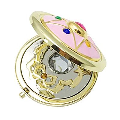 VORAGA Kuashidai Miroir de maquillage portable en forme d'étoile en cristal pliable double miroir de maquillage compact VORAGA Kuashidai Miroir de maquillage portable en forme d'étoile en cristal pliable double miroir de maquillage compact
