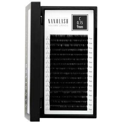 Nanolash Faux cils Extension Cils pour Extension Professionnelle (0.15C, 9mm) Nanolash Faux cils Extension Cils pour Extension Professionnelle (0.15C, 9mm)