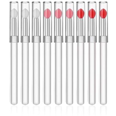 SGSCFG 9 Pinceaux À Rouge À Lèvres, Pinceaux À Rouge À Lèvres En Silicone, Bâtons De Maquillage À Paupières, Applicateur À Lèvres Multifonctionnel. SGSCFG 9 Pinceaux À Rouge À Lèvres, Pinceaux À Rouge À Lèvres En Silicone, Bâtons De Maquillage À Paupières, Applicateur À Lèvres Multifonctionnel.