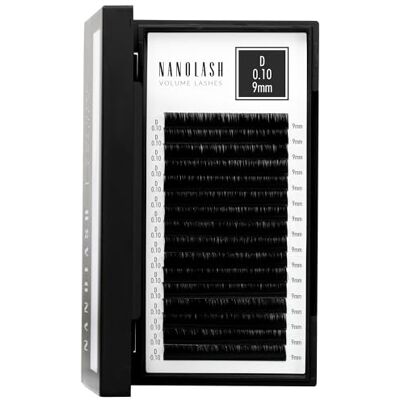 Nanolash Wimpers voor Wimperextensions wimpers voor professionele verlenging, valse wimpers voor wimperextensions (0.10 D, 9mm) Nanolash Wimpers voor Wimperextensions wimpers voor professionele verlenging, valse wimpers voor wimperextensions (0.10 D, 9mm)
