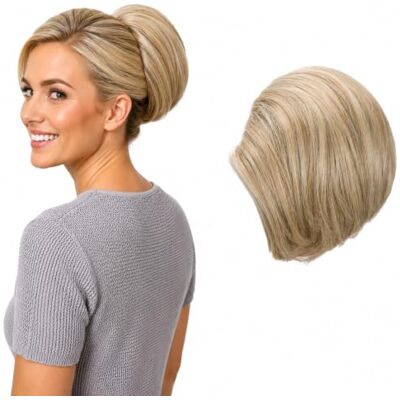CAISHA Chignon Postiche Tresse Chignon Hepburn Attache Cheveux Chignons Mélange Blond HD9 CAISHA Chignon Postiche Tresse Chignon Hepburn Attache Cheveux Chignons Mélange Blond HD9
