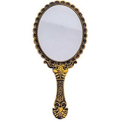 KABAKE Miroir de poche, miroir portatif avec poignée, petit paquet de voyage, miroirs compacts, miroir de maquillage décoratif vintage pour sac à main pour filles et femmes (bronze) KABAKE Miroir de poche, miroir portatif avec poignée, petit paquet de voyage, miroirs compacts, miroir de maquillage décoratif vintage pour sac à main pour filles et femmes (bronze)