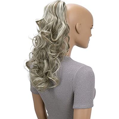 CAISHA Postiche 45 cm Extensions De Cheveux En Queue De Cheval Ondulé Fermeture Par Cordon Résistant à La Chaleur Mélange Blond Clair Brun Cendré PH35 CAISHA Postiche 45 cm Extensions De Cheveux En Queue De Cheval Ondulé Fermeture Par Cordon Résistant à La Chaleur Mélange Blond Clair Brun Cendré PH35