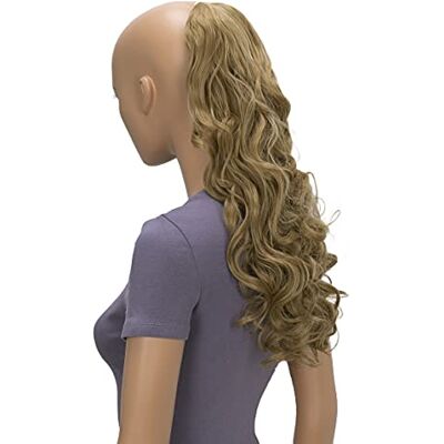 CAISHA 50cm Postiche Natte Queue De Cheval Extensions Avec 2 Bandes De Cheveux Bouclés Blonde HC23-1 CAISHA 50cm Postiche Natte Queue De Cheval Extensions Avec 2 Bandes De Cheveux Bouclés Blonde HC23-1