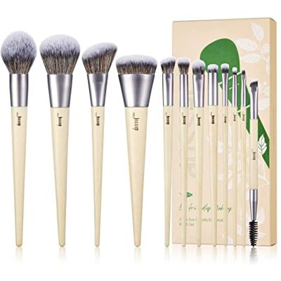 Jessup set pinceaux maquillage végétaliens Fond de teint poudre synthétique écologique Premium Souligner Correcteur Fard paupières Mélange Sourcil Liner Spoolie Pinceaux Kit,12pcs T327 Jessup set pinceaux maquillage végétaliens Fond de teint poudre synthétique écologique Premium Souligner Correcteur Fard paupières Mélange Sourcil Liner Spoolie Pinceaux Kit,12pcs T327