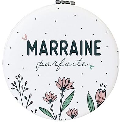 Manahia Miroir Marraine Parfaite Pochette Cadeau en Coton Offerte Cadeau Marraine, Miroir Marraine, Demande Marraine, Miroir de Poche Manahia Miroir Marraine Parfaite Pochette Cadeau en Coton Offerte Cadeau Marraine, Miroir Marraine, Demande Marraine, Miroir de Poche