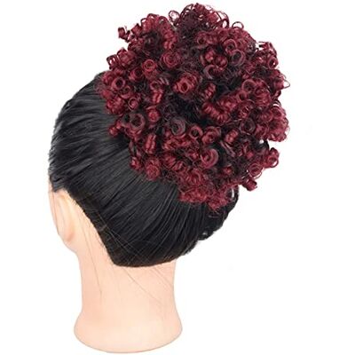 Generic Messy Bun Hair Cordon Afro Bouclé Feuilleté Queue de Cheval Synthétique Chignon Perruque Queue de Cheval Court Afro Extensions de Cheveux Clip In Hair Buns Pieces For Women Real Human Hair Buns (Color Generic Messy Bun Hair Cordon Afro Bouclé Feuilleté Queue de Cheval Synthétique Chignon Perruque Queue de Cheval Court Afro Extensions de Cheveux Clip In Hair Buns Pieces For Women Real Human Hair Buns (Color