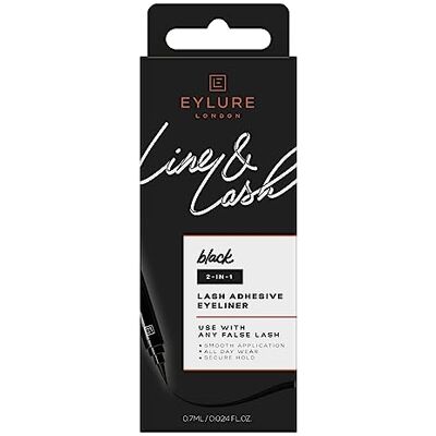 Eylure Line & Lash Stylo à colle et liner pour cils Noir Eylure Line & Lash Stylo à colle et liner pour cils Noir