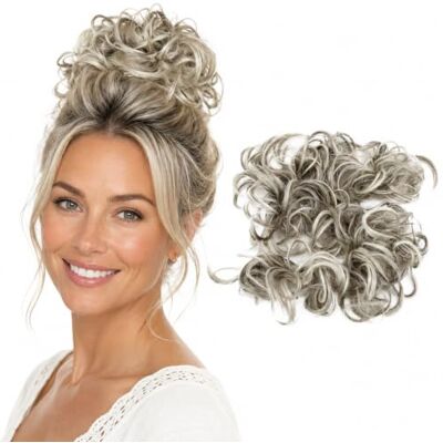 CAISHA XXL Postiche Choucho Avoir Les Cheveux Relevés Volumineux Bouclé Chignon Mélange De Blond Foncé HW38 CAISHA XXL Postiche Choucho Avoir Les Cheveux Relevés Volumineux Bouclé Chignon Mélange De Blond Foncé HW38