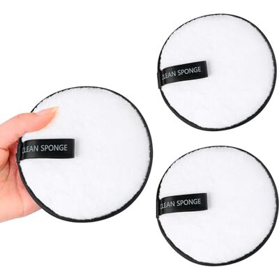 TRIXES Disques démaquillants réutilisables – Grands en microfibre – Blanc Accessoire de beauté écologique, Lingettes pour le visage lavables en machine, À utiliser avec votre nettoyant préféré TRIXES Disques démaquillants réutilisables – Grands en microfibre – Blanc Accessoire de beauté écologique, Lingettes pour le visage lavables en machine, À utiliser avec votre nettoyant préféré