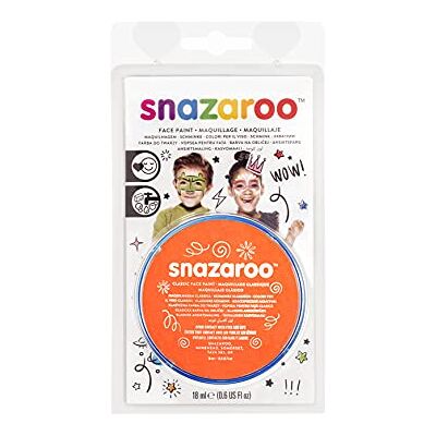 Snazaroo Peinture Pour Visage et le Corps, Maquillage Pour Visage et Déguisement, Pour Enfants et Adults,Fard Blister 18 ML, Couleur Orange Snazaroo Peinture Pour Visage et le Corps, Maquillage Pour Visage et Déguisement, Pour Enfants et Adults,Fard Blister 18 ML, Couleur Orange